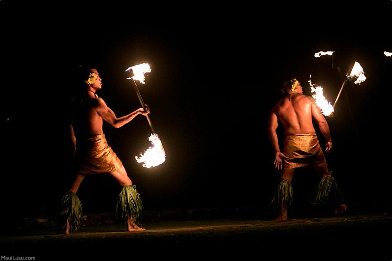 Polynesian Fire Dancing Pair
